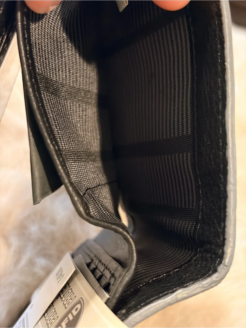 Kenneth Cole Reaction Black Leather Slim Bi-Fold Wallet